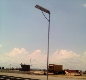 Street lights at Moi Airport